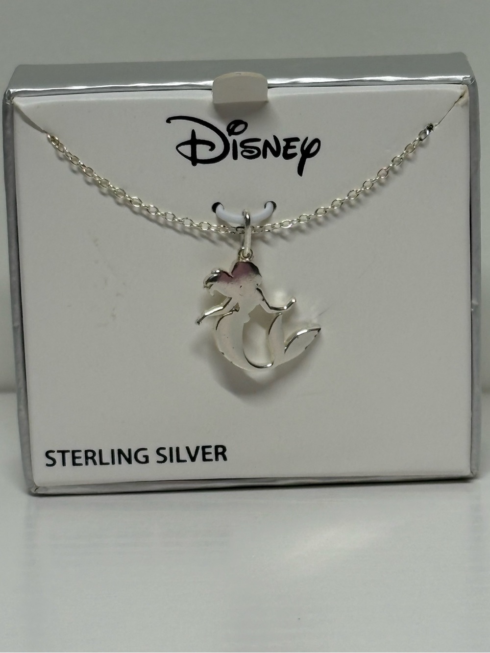 Disney Ariel Sterling Silver Necklace 18” NWT